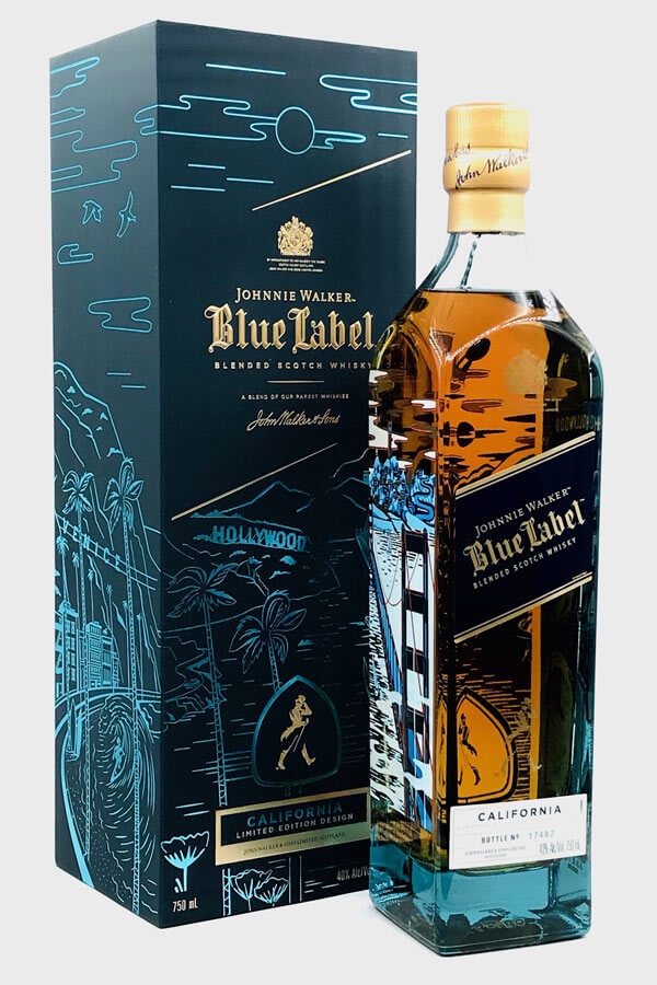 Wonderbaarlijk volume Karakteriseren Johnnie Walker Blue Label Blended Scotch Whisky California Limited Edition  Design