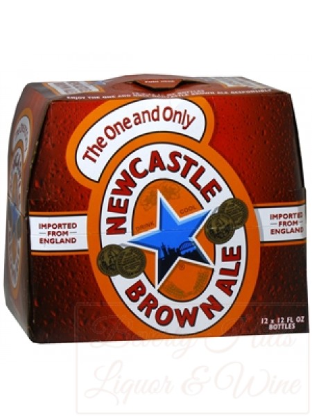 Newcastle Brown Ale 12-pack cold bottles