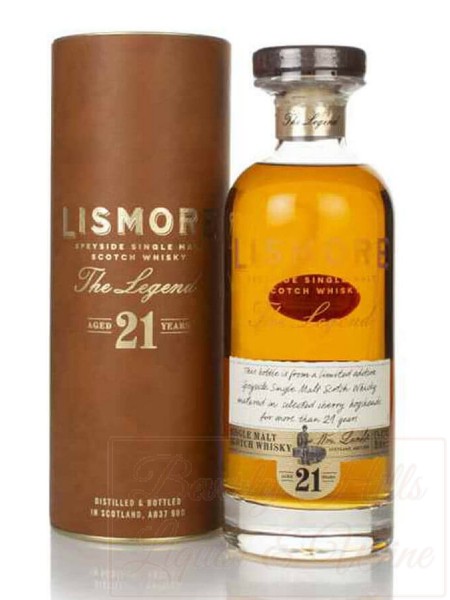 Lismore The Legend Aged 21 years Single Malt Scotch