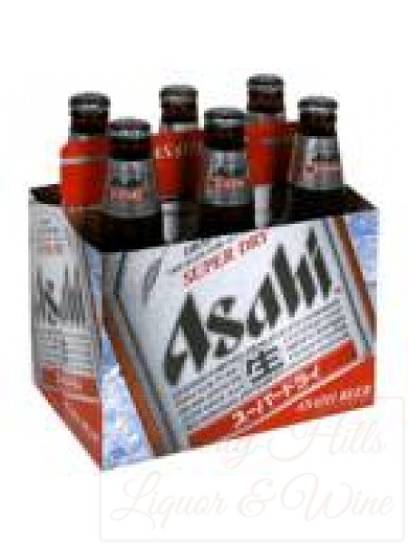 Asahi Draft Beer 6-pack cold bottles