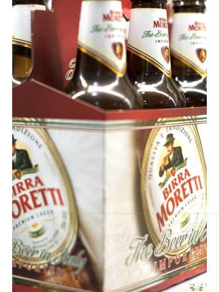 Birra Moretti Cold six pack bottles