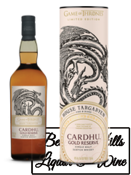 Game of Thrones Limited Edition Cardhu Gold Reserve House Targaryen Scotch Whisky