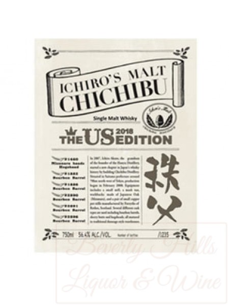 Ichiro's Malt Chichibu The US 2022 Edition Single Malt Whisky NO BOX 