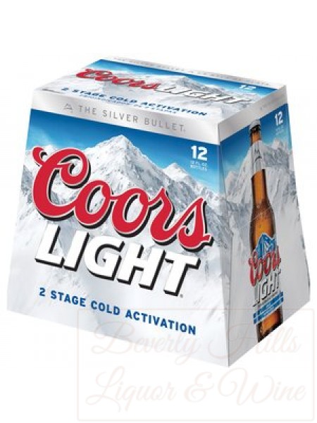 Coors Light 12-pack chilled bottles