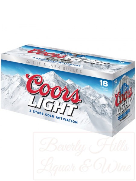 Coors Light 18-pack chilled cans