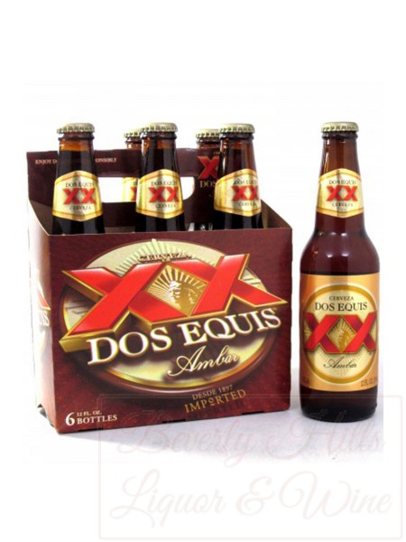 Dos Equis Ambar 6-pack cold bottles