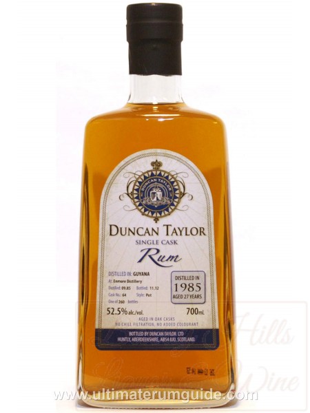 Duncan Taylor Aged 27 Years Single Cask Rum 52.5% alc
