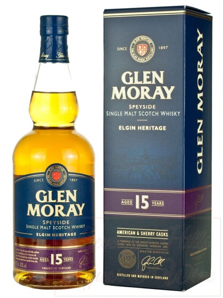 Glen Moray Speyside Single Malt Scotch Whisky Aged 15 Years