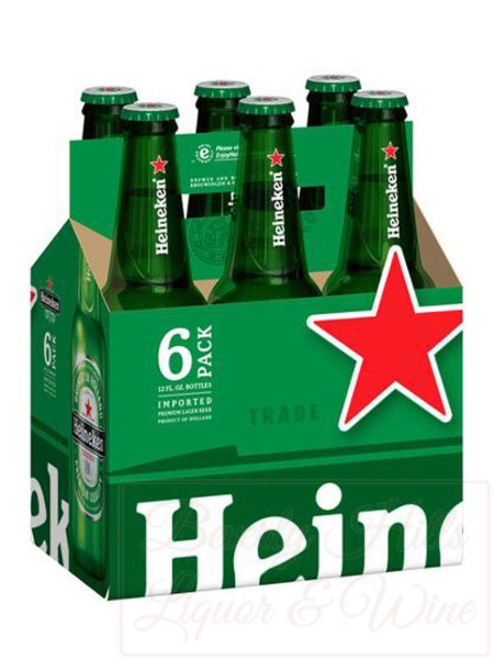Heineken Premium Lager 6-pack cold bottles
