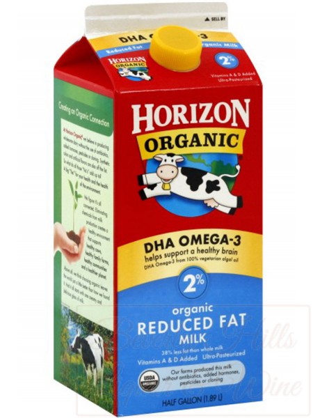 Horizon Reduced Fat Milk 2 Qt Carton