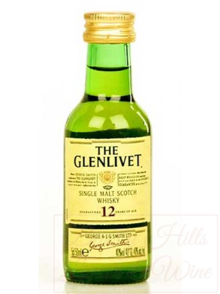 The Glenlivet 12 year old Single Malt Scotch 50 MLZoom 