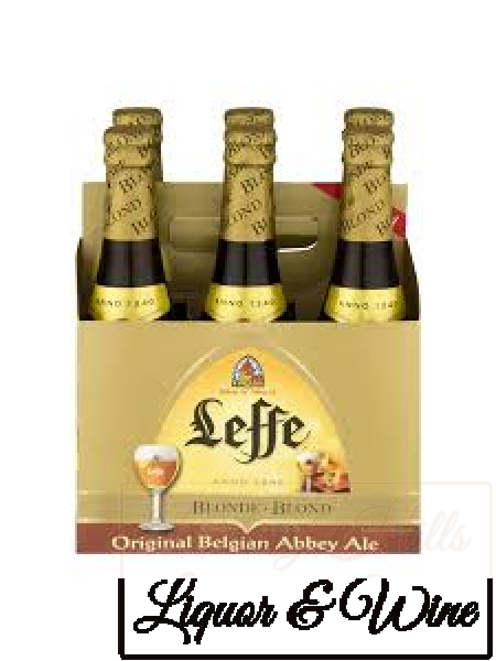 Leffe Blonde Originl Belgian Abbey Ale 6 Pack Bottles