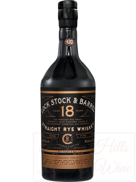Lock Stock & Barrel 18 Year Old Straight Rye Whiskey