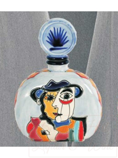 Los Azulejos Tequila Anejo Handmade Picasso Bottle #2