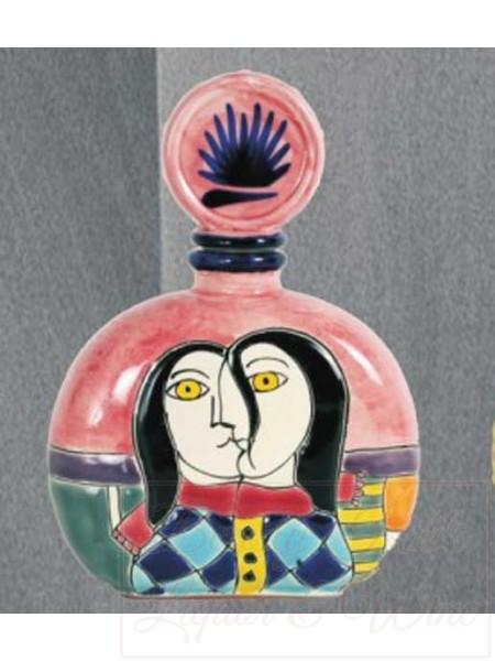 Los Azulejos Tequila Anejo Handmade Picasso Bottle #3
