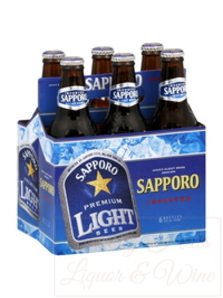 Sapporo Premium Light Beer 6-pack cold bottles
