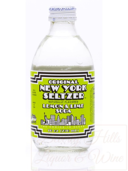 New York Seltzer 10 oz bottle, three flavors in the cooler