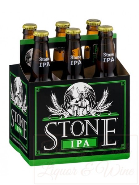 Stone IPA cold six pack bottles