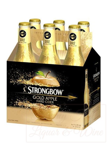 Strongbow Gold Apple Hard Cider 6-pack cold bottles