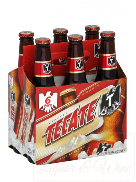 Tecate six pack chilled bottles