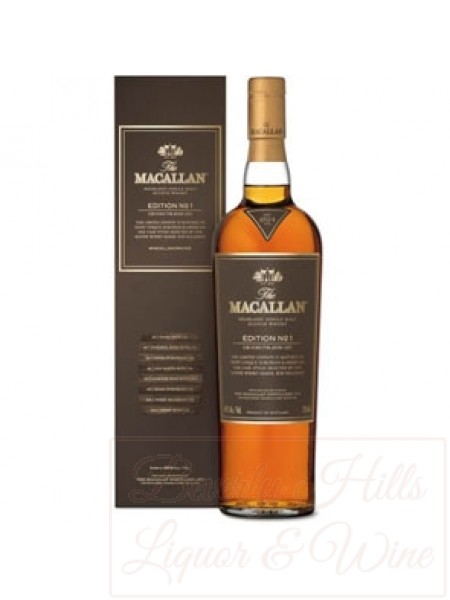 The Macallan Edition No 1 Single Malt Scotch Whisky, Speyside - Highlands, Scotland 700ML