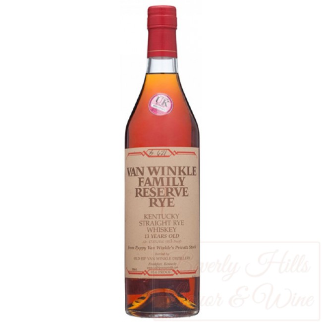 Pappy Van Winkle family reserve Rye 13 Years resent release