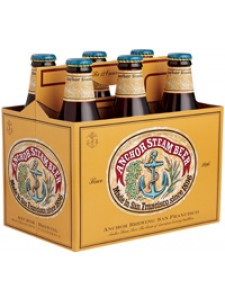 Anchor Steam Beer cold sixpack bottles